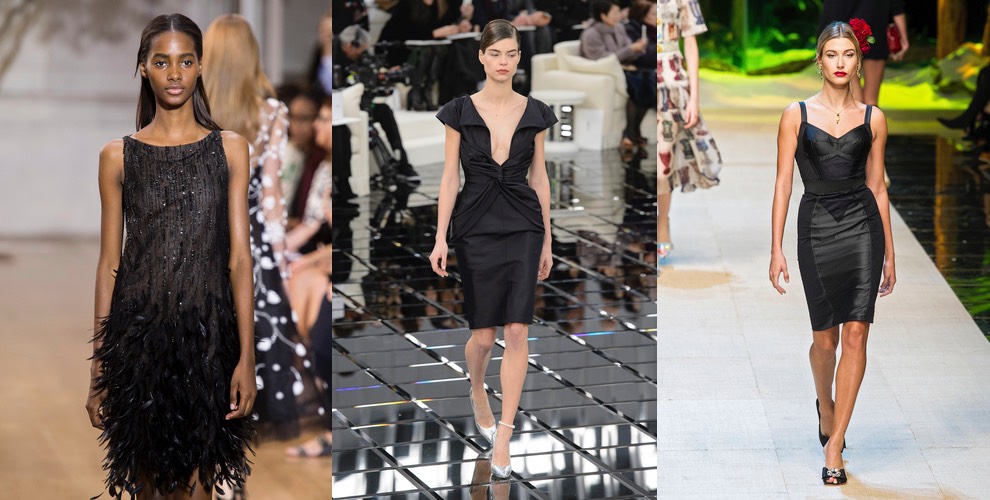 Tubino nero moda donna estate 2017