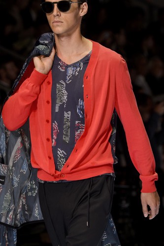  Armani uomo cardigan rosso