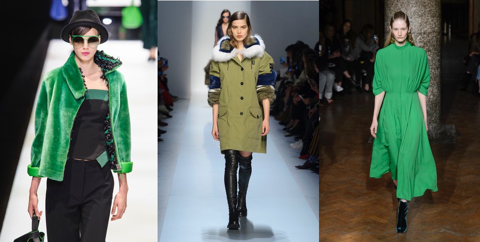 abbinamenti verde moda donna inverno