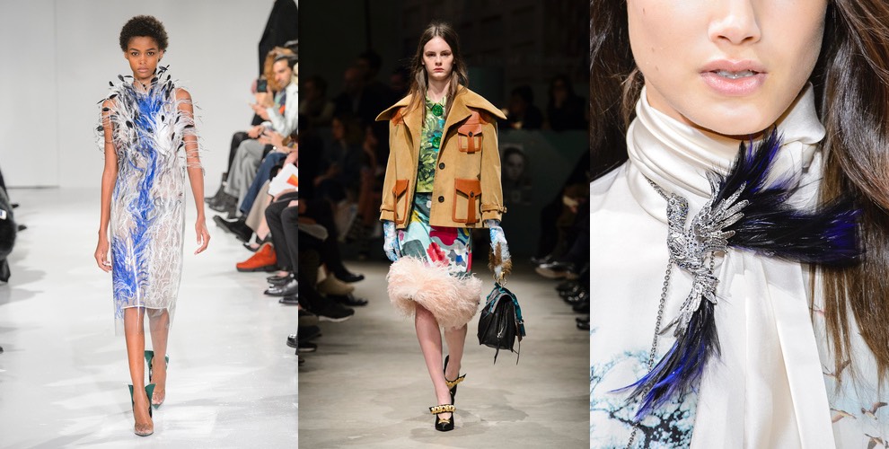 piume tendenza donna inverno 2017