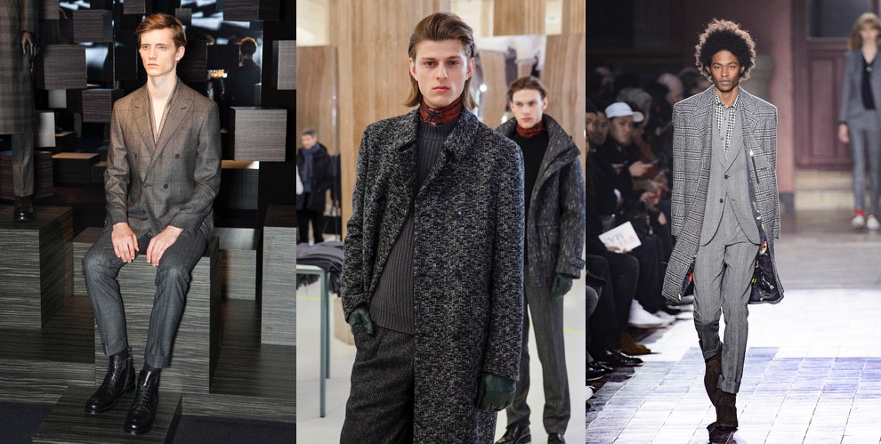 moda uomo abiti grigio inverno 2017-2018
